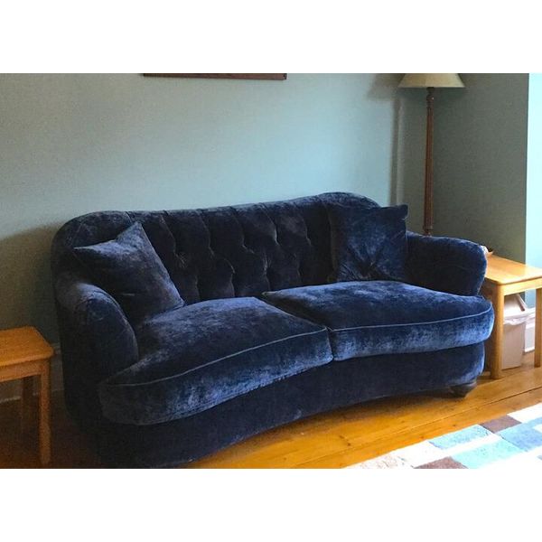 Divano Tessile Di Lusso Chesterfield Couch Divani Tappezzeria 3 Posti Tessuto Nuovo-image
