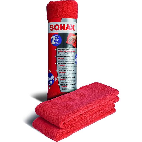 Sonax Panno In Microfibra Per Esterni - Il Professionista Della Verniciatura 40 X 40 Cm (Confezione Da 2)-image