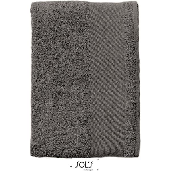 Sols 89001 | Asciugamano Da Bagno A Isola - Asciugamano Da Bagno | 70 X 140 Cm - Colore: Grigio Scuro (Tinta Unita) - Dimensioni: 70 X 140 Cm-image