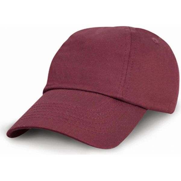 Result Headwear RC018J | Cappello / Berretto / Cappello Junior In Cotone A Basso Profilo - Colore: Borgogna - Taglia: Unica-image