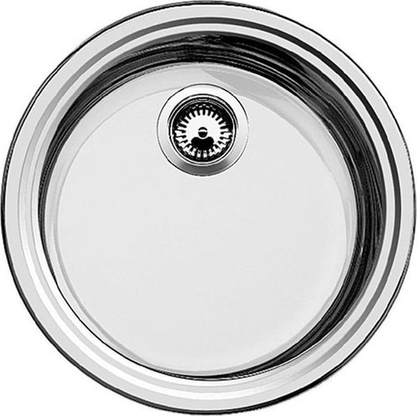 Blanco 513306 Rondosol Lavello A Vasca Tonda, Acciaio Inox Spazzolato / Da Larghezza Mobile 45 Cm-image