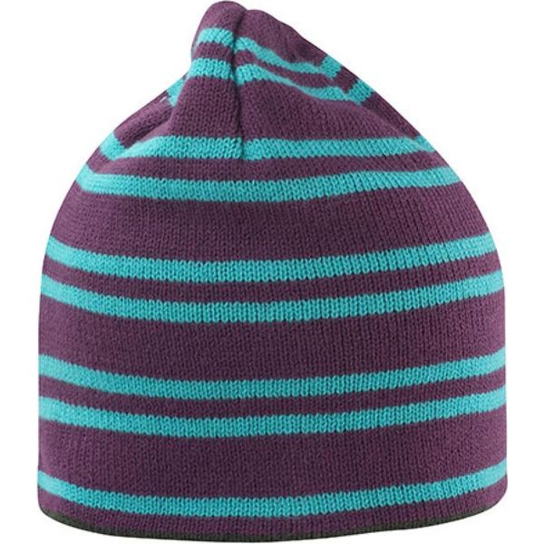 Result Winter Essentials R354X | Team Reversible Beanie Berretto Invernale - Colore: Prugna/Turchese/Grigio - Taglia: Unica-image