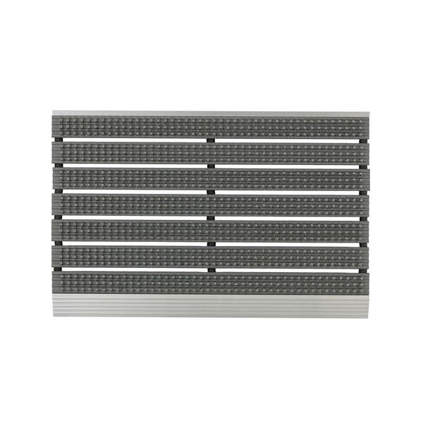 Tappeto Per Porte Super Brush Colore: Grigio - Zerbino - Tappetino Per Ingresso - Tappetino Per Pulizia - Tappetino Antipolvere, Dimensioni: 750 X 450 Mm-image