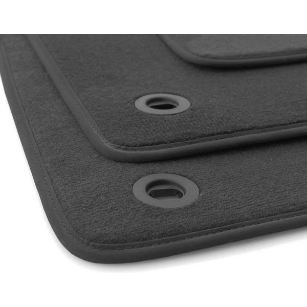 Tappetini Adatti Per Vw T5 T6 Multivan Bus (Tutti A 2 Posti) Tappetini Auto Velours 3 Pezzi Neri-image