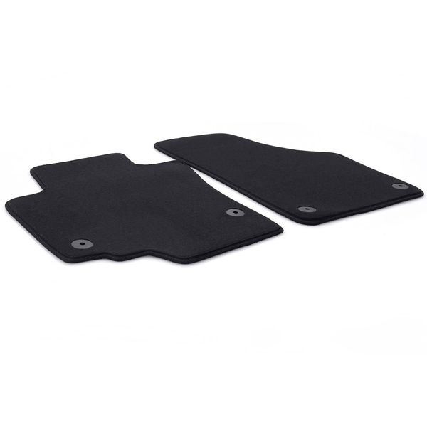 Tappetini Adatti Per Skoda Yeti (Tutti) Velours 2 Pezzi Tappetini Anteriori Neri Per Auto-image