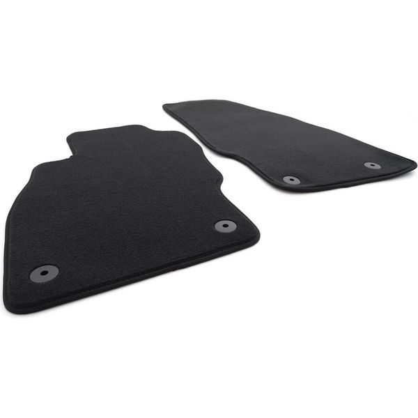 Tappetini Per Opel Corsa E (2014-2019) Tappetini Velours Tappetini Per Auto In Qualità Originale Nero Anteriore 2X-image