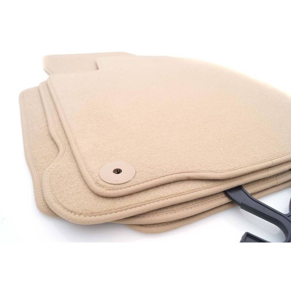 Tappetini Per Porsche Cayenne (2002-2010) Tappetini In Moquette Velours In Qualità Originale Tappetini Auto Beige 4 Pezzi-image