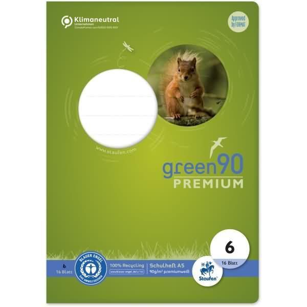 Ursus Green 040780006 Heft - LIN6, A5, 16 Blatt, 90 G/Qm, Blanko-image