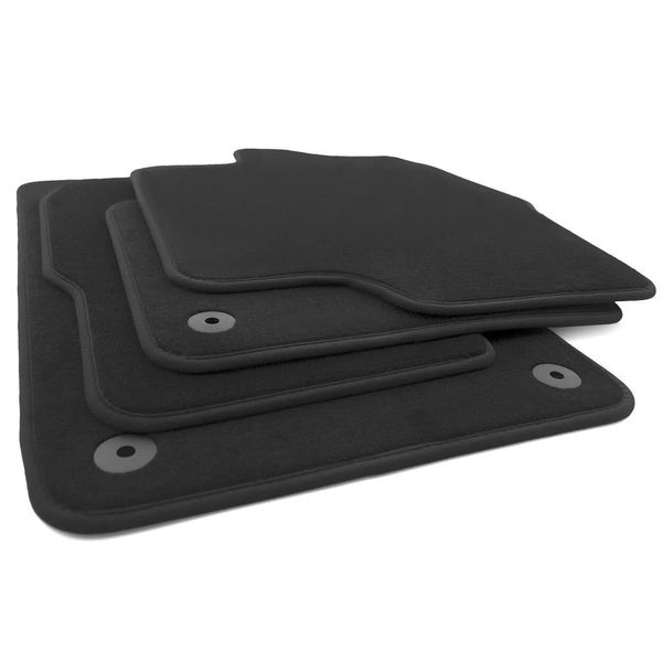 Tappetini Seat Alhambra 2 7N (2010-2015) Tappetini Auto Originali Di Qualità 4 Pezzi Velours Nero-image