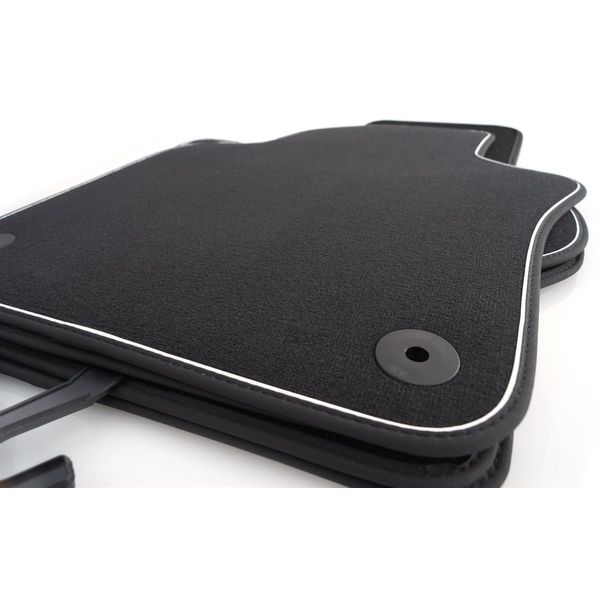 Tappetini Adatti Per Audi A3 S3 Sportback (8P) Tappeto Auto Di In Velours 4 Pezzi Nero Nuovo Design S-Line-image