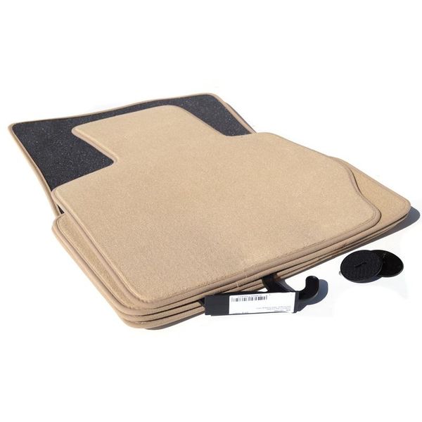 Tappetini Adatti Per Bmw X3 (F25) / X4 (F26) Tappeto Auto Velours 4 Pezzi - Beige-image