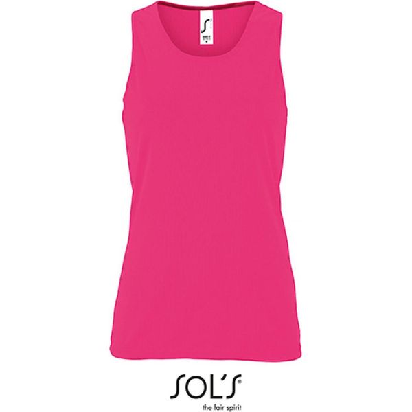 Sols 02117 | Canotta Sportiva Da Donna - Colore: Rosa Neon - Taglia: Xs-image