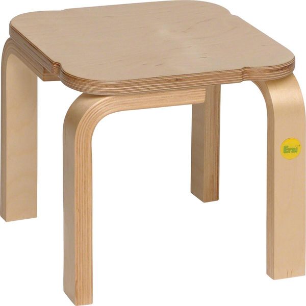 Sgabello Erzi 25 In Legno Sagomato, Robusto Sgabello Per Bambini, Impilabile, In Multistrato Di Betulla Verniciato, Dimensioni 27 X 27 X 25 Cm-image