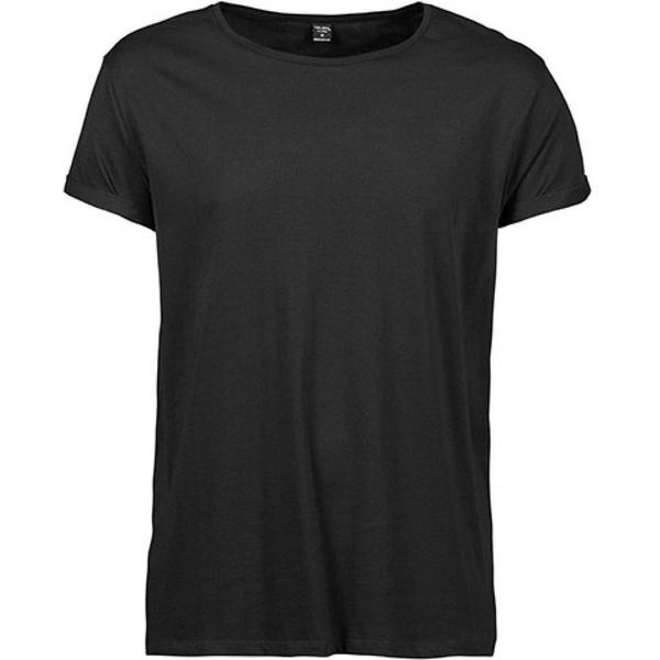 Tee Jays 5062 | Maglietta Roll-Up Da Uomo / 100 % Cotone Pettinato Ring-Spun - Colore: Nero - Taglia: M-image