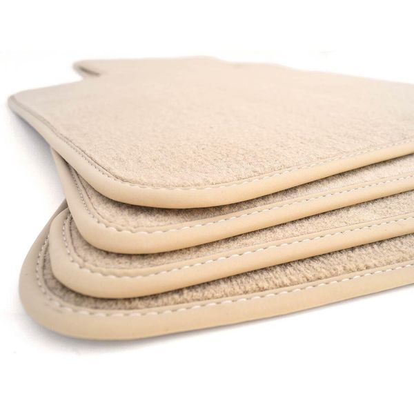 Tappetini Adatti Per Bmw Serie 6 Cabrio E64 (2004-2011) Tappeto Auto Di Velours 4 Pezzi Beige-image