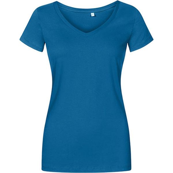 X.O By Promodoro 1525 | Maglietta Donna Con Scollo A V, Cotone Pettinato - Colore: Petrolio - Taglia: M-image