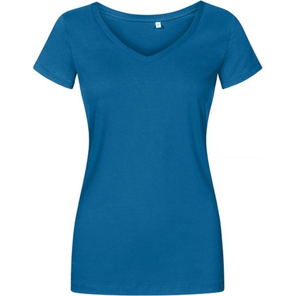 X.O By Promodoro 1525 | Maglietta Donna Con Scollo A V, Cotone Pettinato - Colore: Petrolio - Taglia: 3XL-image