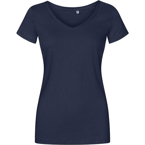 X.O By Promodoro 1525 | Maglietta Donna Con Scollo A V, Cotone Pettinato - Colore: French Navy - Taglia: L-image