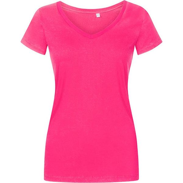 X.O By Promodoro 1525 | Maglietta Donna Con Scollo A V, Cotone Pettinato - Colore: Bright Rose - Taglia: Xs-image