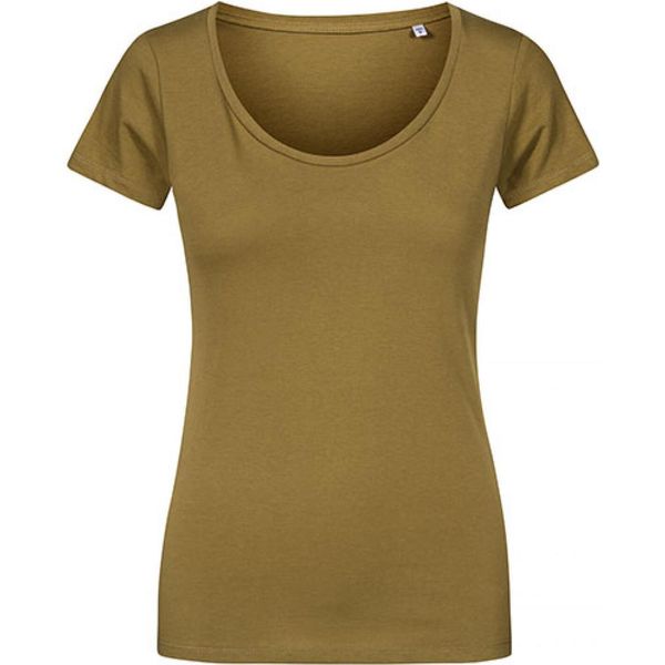 X.O By Promodoro 1545 | Maglietta Da Donna In Cotone Pettinato - Colore: Olive - Taglia: Xs-image