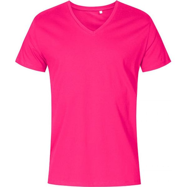 X.O By Promodoro 1425 | Maglietta Uomo Collo A V, Cotone Pettinato - Colore: Bright Rose - Taglia: 3XL-image