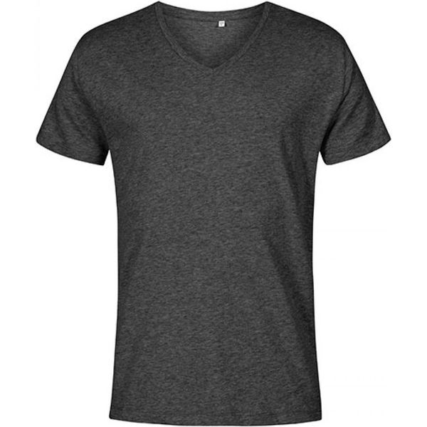 X.O By Promodoro 1425 | Maglietta Con Scollo A V Da Uomo, Cotone Pettinato - Colore: Heather Black - Taglia: M-image