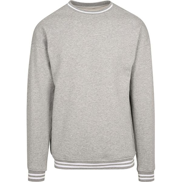 Build Your Brand BY104 | Felpa College Da Uomo, Misto Cotone - Colore: Grigio/Bianco - Taglia: 3XL-image