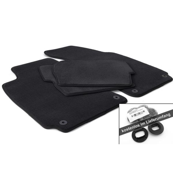 Tappetini Adatti Per Vw Passat B5 3B 3BG Tappetini In Moquette Velours Per Auto Set 4 Pezzi Nero-image