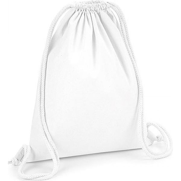 Westford Mill W260 | Borsa Da Ginnastica In Cotone Organico Premium, 37 X 46 Cm - Colore: Bianco - Dimensioni: 37 X 46 Cm-image