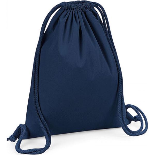 Westford Mill W260 | Borsa Da Ginnastica In Cotone Organico Premium, 37 X 46 Cm - Colore: French Navy - Dimensioni: 37 X 46 Cm-image