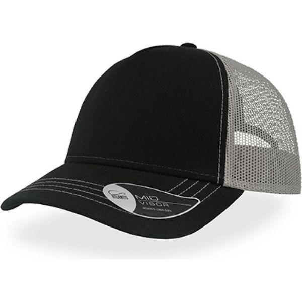 Atlantis Rcan | Rapper Canvas Cap, 5-Panel-Mesh-Cap - Colore: Nero/Grigio - Taglia: Unica-image