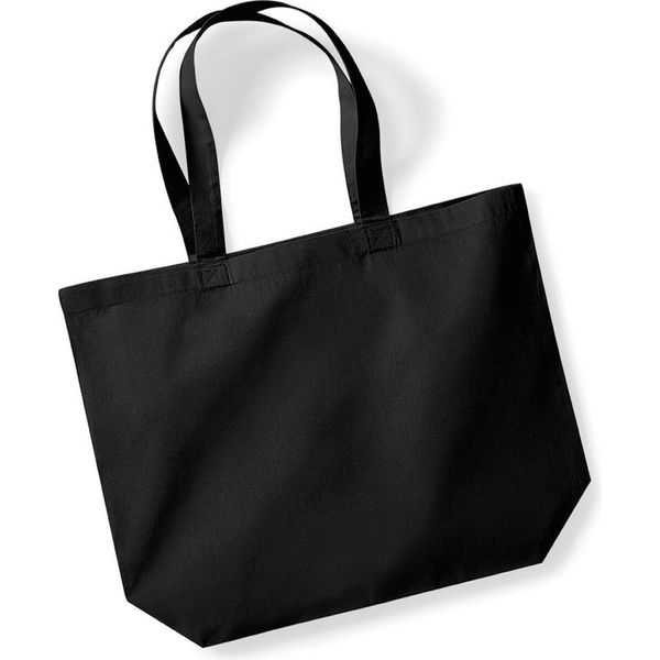 Westford Mill W265 | Organic Premium Cotone Maxi Tote 35 X 39 X 13,5 Cm - Colore: Nero - Taglia: Unica-image