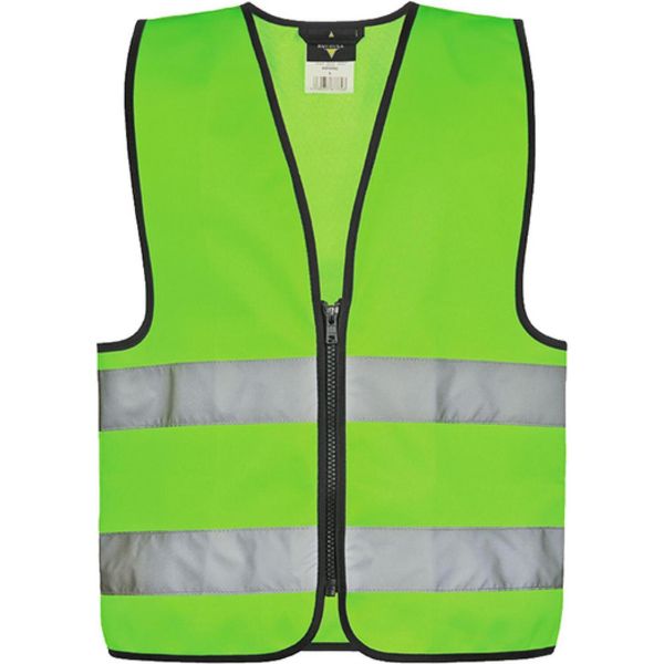 Korntex Kwrx | Gilet Di Sicurezza Per Bambini Con Cerniera EN1150 - Colore: Verde Neon - Taglia: S (7-12 Anni)-image