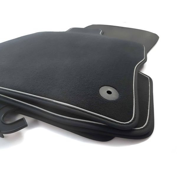 Tappetini Per Audi A3 S3 RS3 8Y Dal 2020> (Argento) Tappetini Per Auto Premium Velours Interni 4 Pezzi Antrahzit Incl. Fissaggio Originale-image