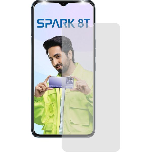2X Pellicola Blindata Premium Per Tecno Spark 8T Antishock - Protezione Dello Schermo Cristallino - Pellicola Protettiva-image