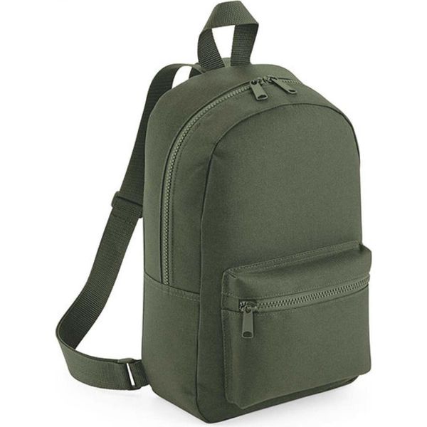 Bagbase BG153 | Mini Essential Fashion Backpack / 23 X 35 X 12 Cm - Colore: Verde Oliva - Dimensioni: 23 X 35 X 12 Cm-image