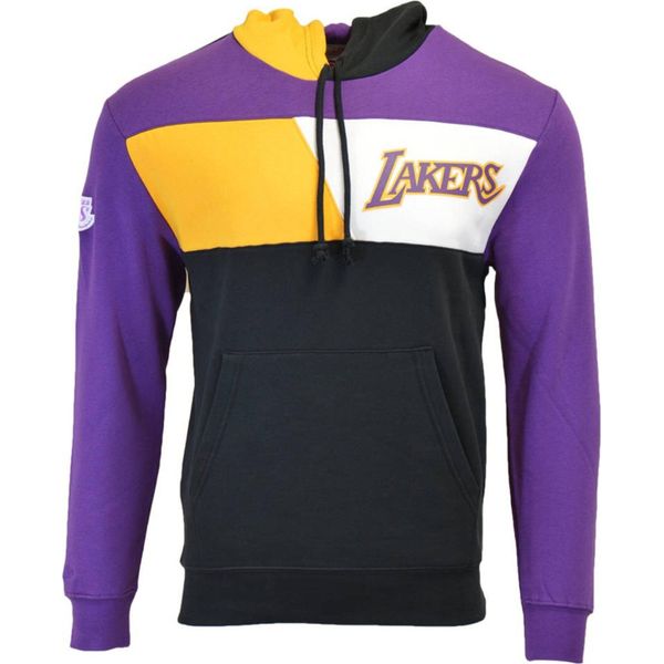 Mitchell & Ness Felpe Nba Los Angeles Lakers, FPHD1180LALYYPPPBLCK, Taglia: 188-image