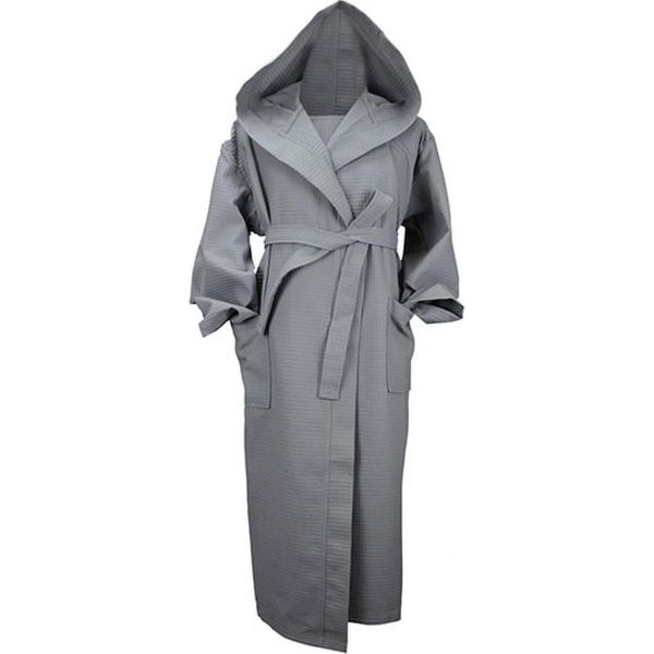 A&R 028.50 | Robezz® Accappatoio In Cialda Con Cappuccio Accappatoio Con Cappuccio - Colore: Grigio Antracite - Taglia: 4XL-image