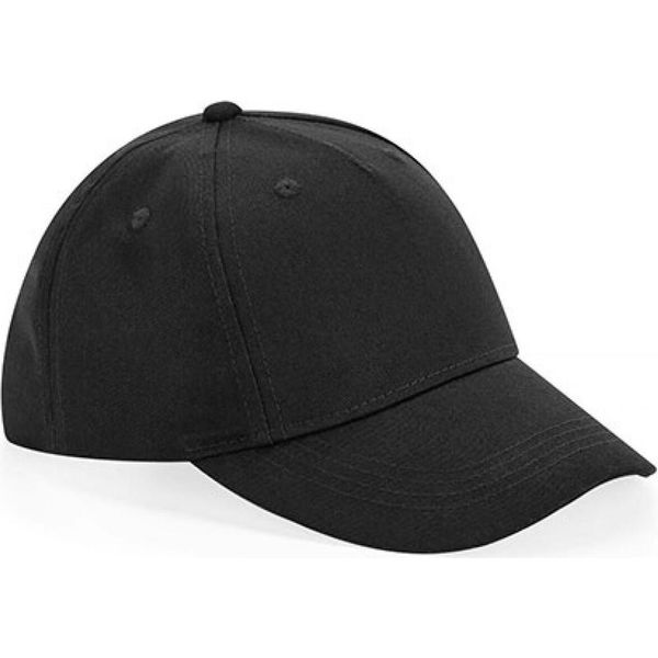 Beechfield B63NB | Cappello A 5 Pannelli In Cotone Organico Junior Cotone Organico - Colore: Nero - Taglia: Unica-image