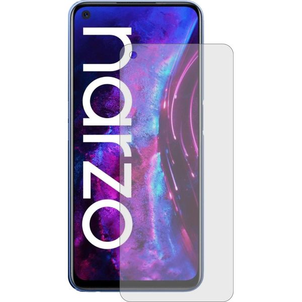 3X Protezione Dello Schermo Cristallino Per Realme Narzo 30 Pellicola Protettiva Antibatterica-image