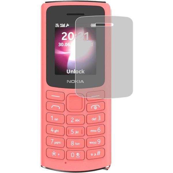 2X Nokia 105 4G 2021 2X Pellicola Di Protezione Premium 7H Antibatterica Antiurto-image