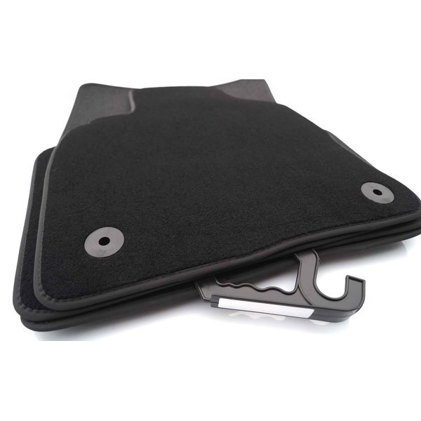 Tappetini Adatti Per Cupra Born & Vz (Tutti) Tappetini Velours Premium In Qualità Originale Set Di Tappetini Per Auto, Nero, 4 Pezzi-image