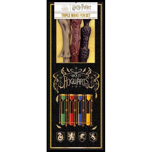 Bluesky HP712725 Bluesky Kugelschreiber-Set Harry Potter Zauberstabstifte Farbsortiert, Schreibfarbe: Schwarz, 3 St.-image