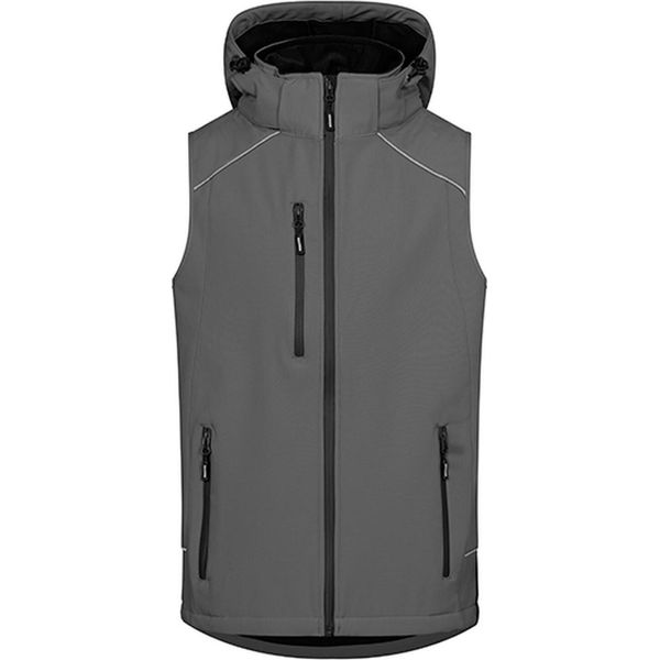 Promodoro 7840 | Gilet Softshell Da Uomo Con Cerniere Impermeabili - Colore: Grigio Acciaio - Taglia: 3XL-image