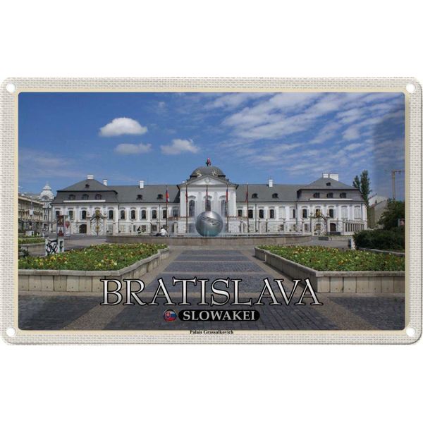 Vianmo Insegna Di Latta 12X18 Cm Bratislava Slowakei Palais Grassalkovich-image