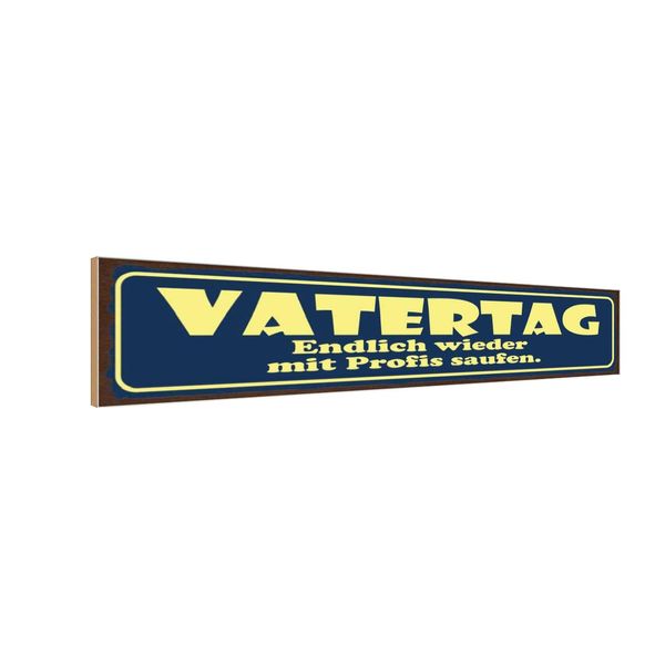 Vianmo Insegna In Legno 10X46 Cm Vatertag Endlich Saufen-image