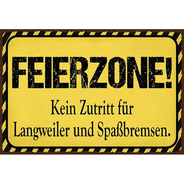 Vianmo Insegna In Legno 20X30 Cm Feierzone Kein Zutritt FüR-image
