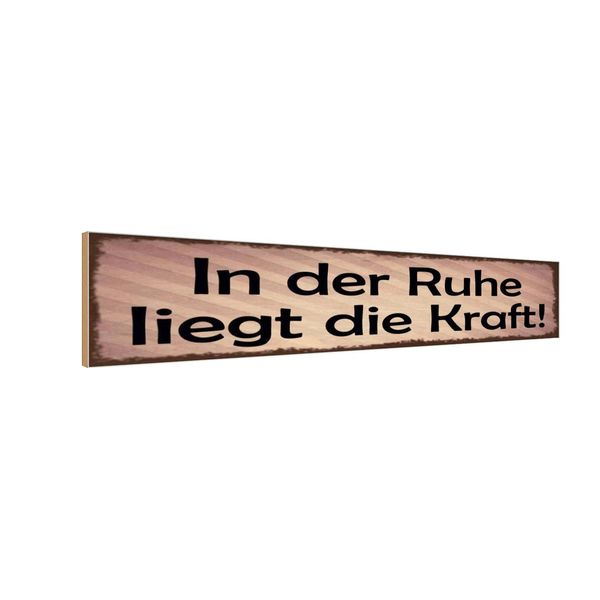 Vianmo Insegna In Legno 10X46 Cm In Der Ruhe Liegt Die Kraft-image