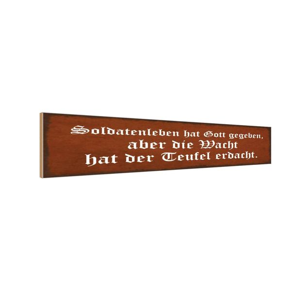 Vianmo Insegna In Legno 10X46 Cm Soldatenleben Hat Gott Gegeben-image