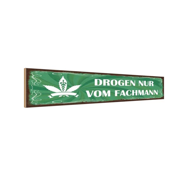 Vianmo Insegna In Legno 10X46 Cm Drogen Nur Vom Fachmann-image